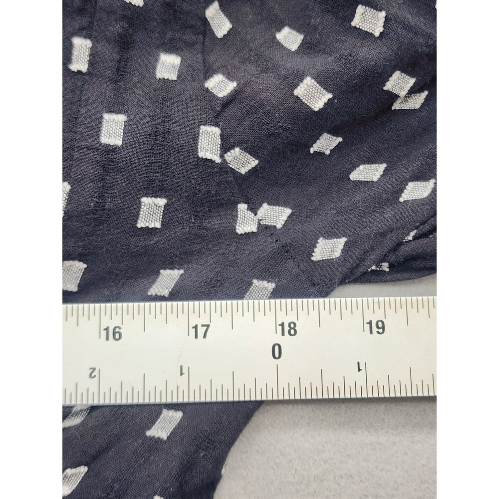 Zara Trafaluc Black White Geometric Print Cotton Mini‎ Dress Long Sleeve Boho M - Picture 13 of 14